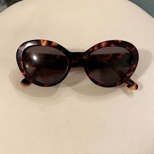J. Crew tortoise shell sunglasses with case